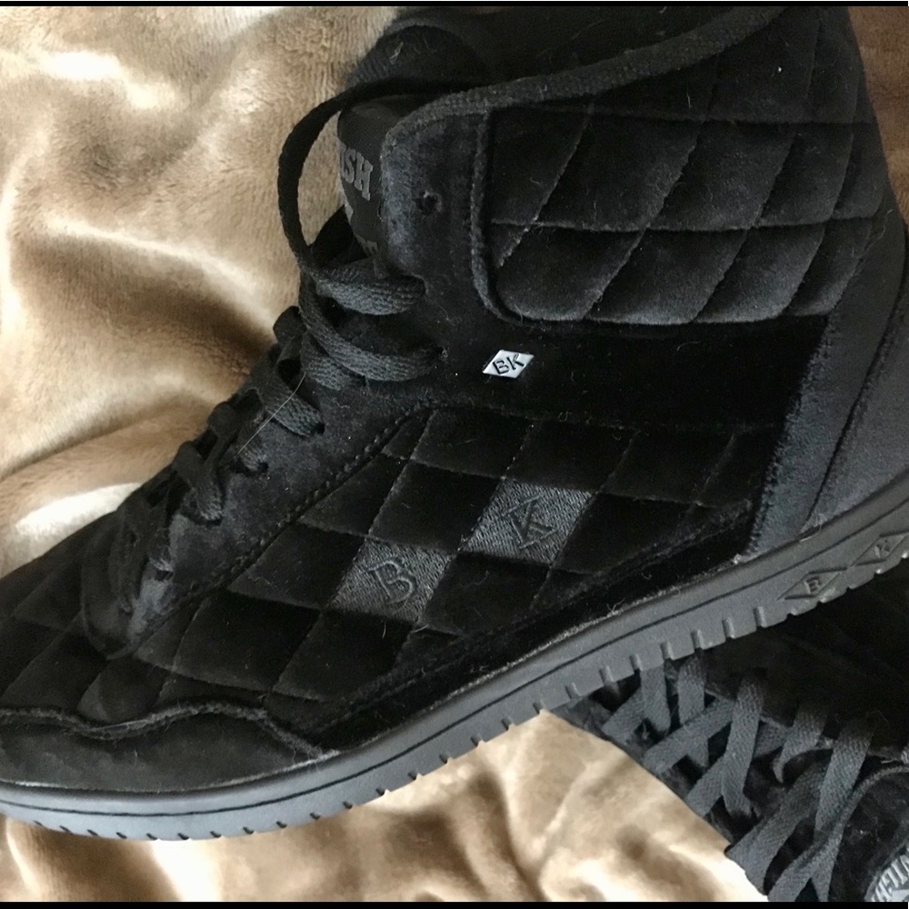 British Knights Quilted Velvet Hightops